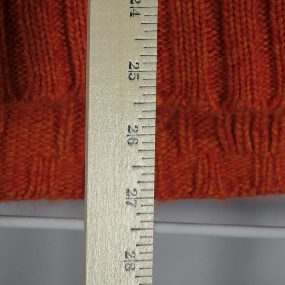 Faded Glory Fuzzy Knit Hoodie Sweater Women 22W/24W Orange Soft V Neck Cozy - Picture 8 of 9